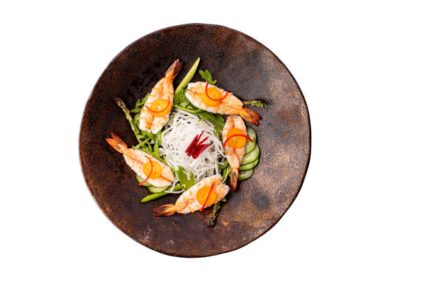 istock Shrimp Sashimi on isolated white background. Japan food concept 1312679189