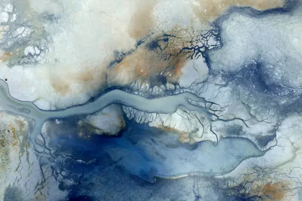 Photo of Aerial view of beautiful natural shapes and textures