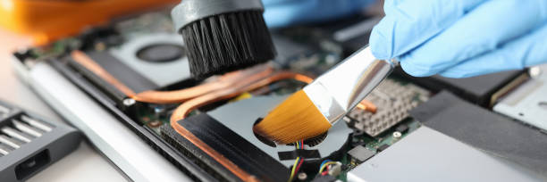 istock Computer hard drive repair and maintenance closeup 1312686277