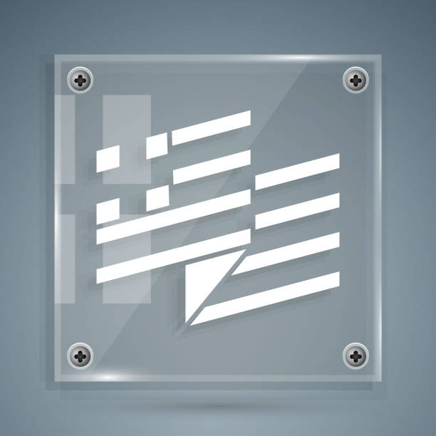 istock White Greece national flag icon isolated on grey background. Square glass panels. Vector 1312687871