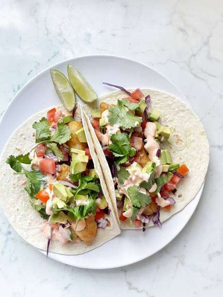 istock Homemade fish taco 1312689565