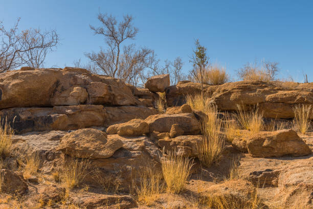 massive granite rock formation in the Erongo Mountains, Namibia