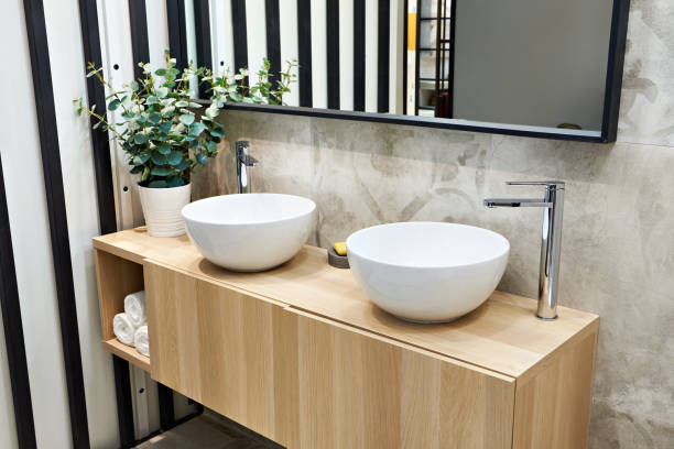 istock Wash basin in interior of bathroom 1312700810