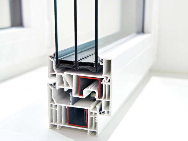 istock Sectional frame of plastic insulating glass unit 1312701651