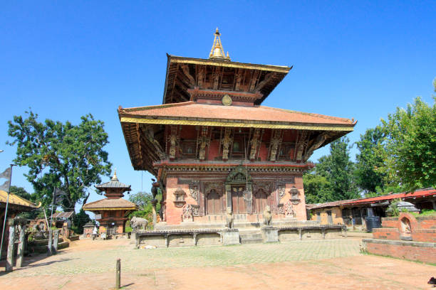 istock Changunarayan temple in Nepal with blue sky 1312725630
