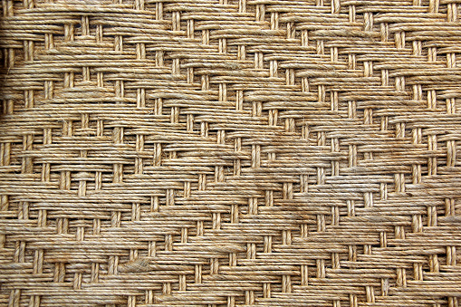 the natural jute bow handmade fabric with texture for baner and advertising background
