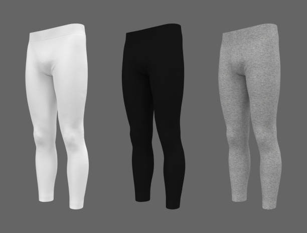 istock Blank leggings mockups in side views. Sweatpants 1312737361