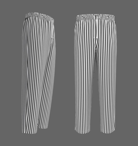 istock Blank pants mockup, front and side views. Sweatpants 1312737415