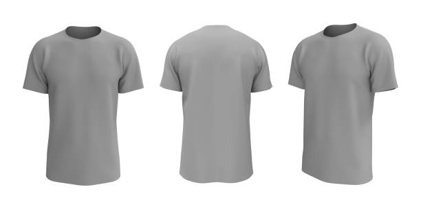 istock men's short sleeve t-shirt mockup in front, side and back views 1312738782