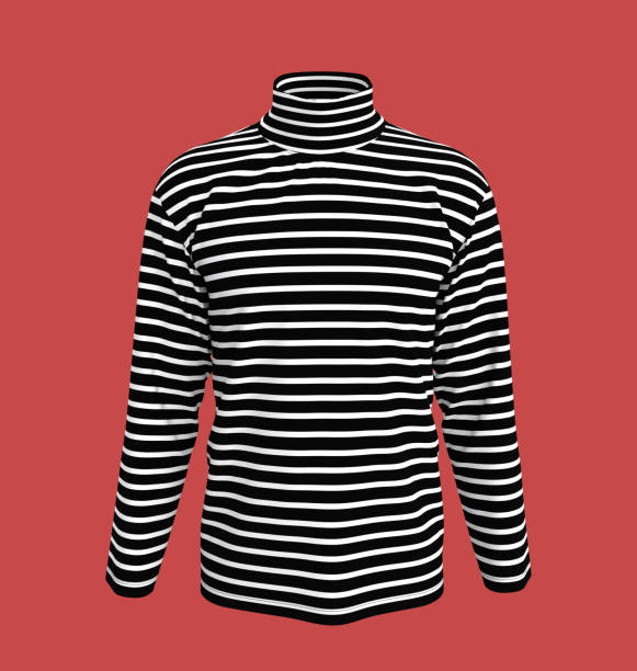 istock Blank long-sleeve turtleneck shirt mock-up 1312738830