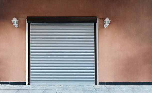 istock metal shutter door. Shop closed theme. 1312744185