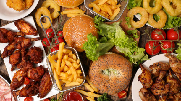istock american fast food collection- top view 1312745020