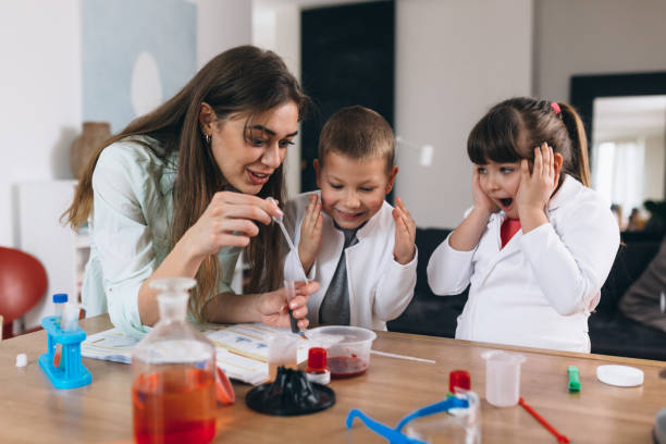 istock children do chemical experiments at home 1312748214