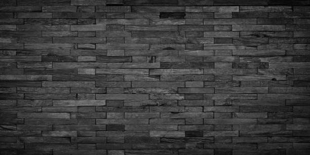 istock black wood texture. wall panel made of old boards 1312753444