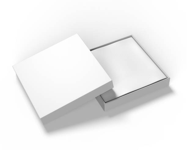istock Blank Square Silk Scarf Gift Packaging Box For Branding Mockup. 1312755563