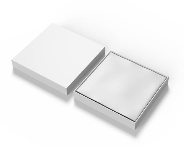 istock Blank Square Silk Scarf Gift Packaging Box For Branding Mockup. 1312755574