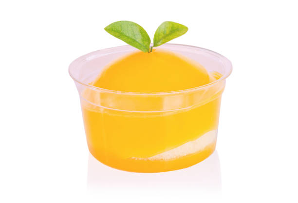 istock Closeup Orange cake delicious on white background, selective focus 1312758146