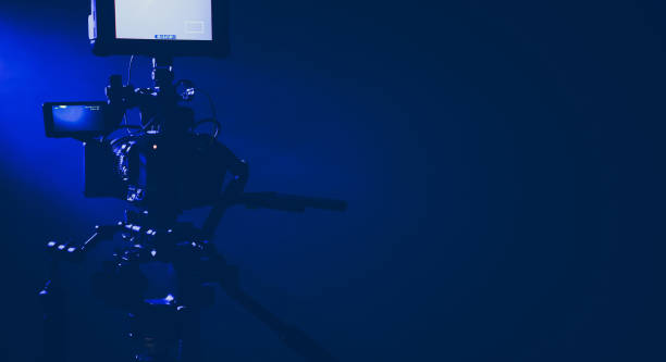 istock Motion Picture Film Stage Camera and Copy Space 1312760510