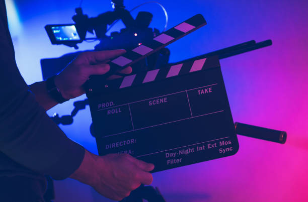 istock Film Making Professional with Clapperboard in His Hands 1312761694