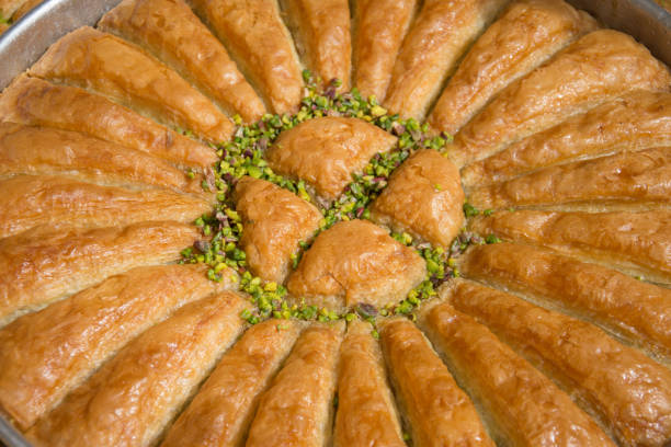 istock Middle Eastern Baklava kataif pistachios 1312763438