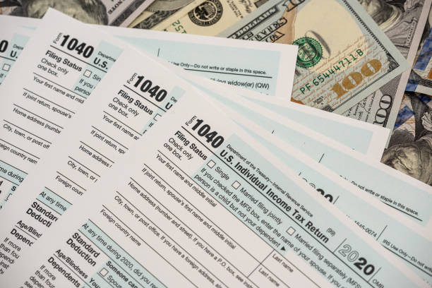 istock ud dollar on 1040 individual tax form 1312769697