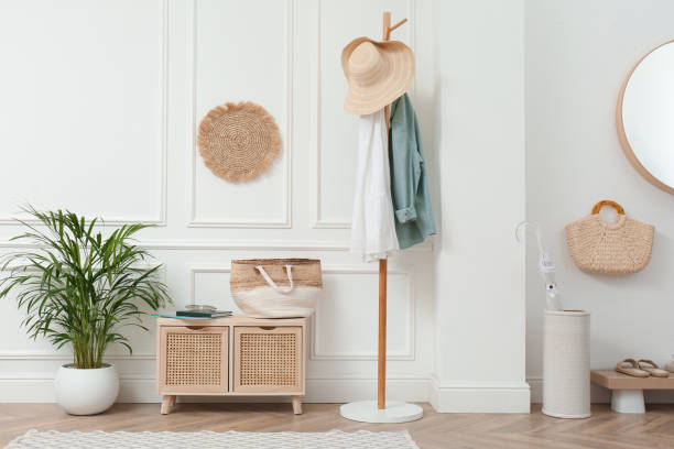 istock Hallway with stylish furniture. Idea for interior design 1312771085