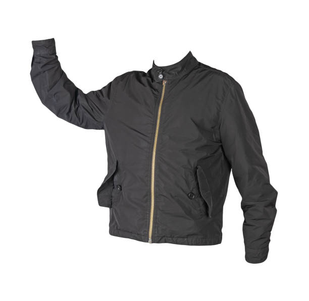 istock mens bomber jacket isolated on white background. fashionable clothes 1312775285