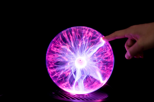 Plasma Light Ball on black background