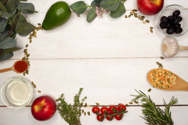 istock Vegetables and Fruits on white background 1312786776