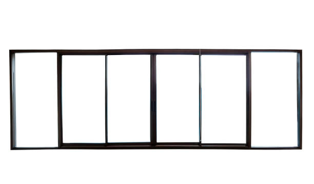 istock Isolate real photo of window frame on white background 1312787755