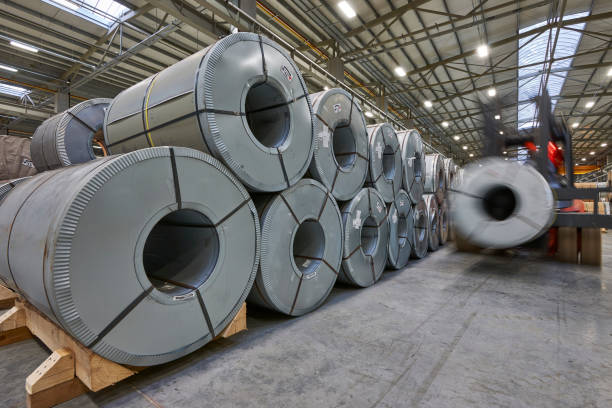 istock steel warehouse and steel profiles 1312789475