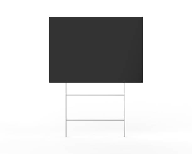 istock Blank real state sale banner sign, 3d render illustration. 1312793381