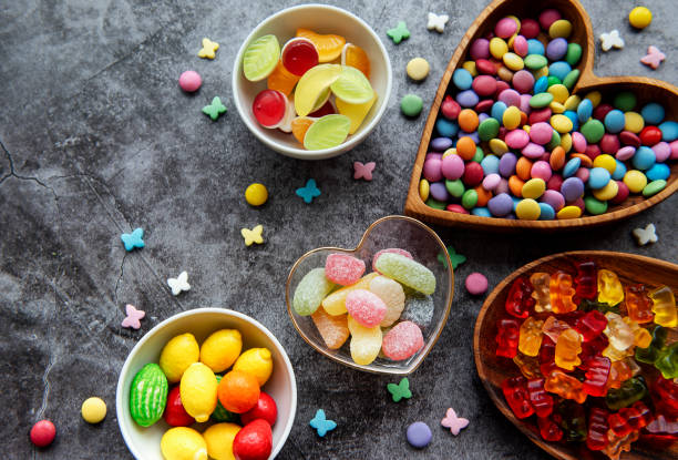 istock Multicolored candies, dragees and jelly 1312793482