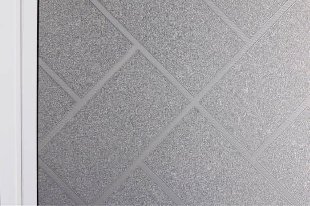 texture in vetro smerigliato sulla finestra in alluminio dell'ufficio per una visibilità ridotta, decorazione del bagno adesivo del bagno, privacy dei film d'ufficio per il bagno sala riunioni dell'ufficio, film decorativo in vetro. - frosted glass glass textured bathroom foto e immagini stock