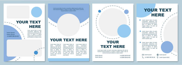 kolorowy szablon broszur geometrycznych - document printing out expertise book stock illustrations