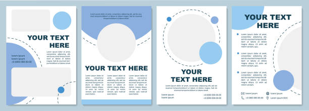 Colored geometric brochure template Colored geometric brochure template. Flyer, booklet, leaflet print, cover design with copy space. Corporate modern presentation. Vector layouts for magazines, annual reports, advertising posters minimal magazine layout stock illustrations
