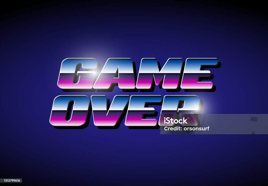 Game Over Library Game Over Retro Game Over Styled Text With Effect Stock Illustration ...