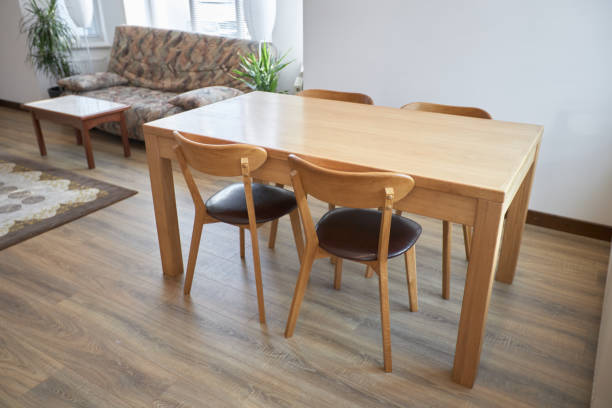 istock Modern scandinavian table in home interior house design 1312800516