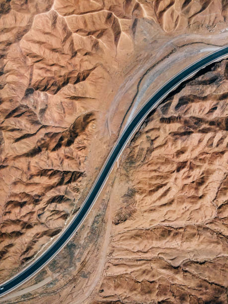 Rural Road through Mountains and Desert