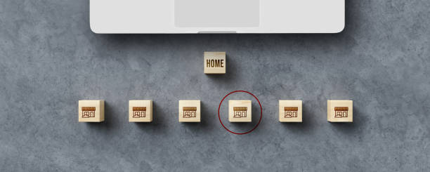 istock Online property search or choice concept for home ownership concept 1312822028