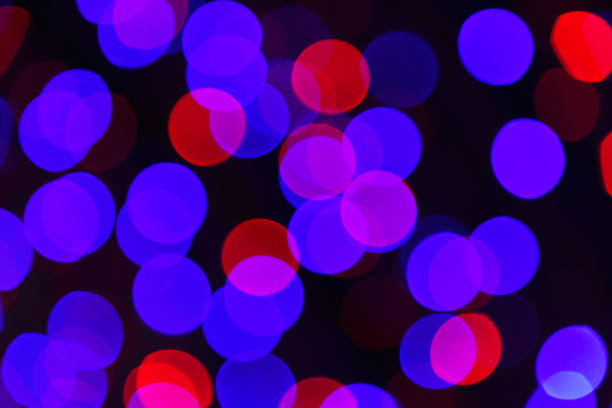 istock Pure cyan blue and red tone abstract bokeh blurred background 1312823672