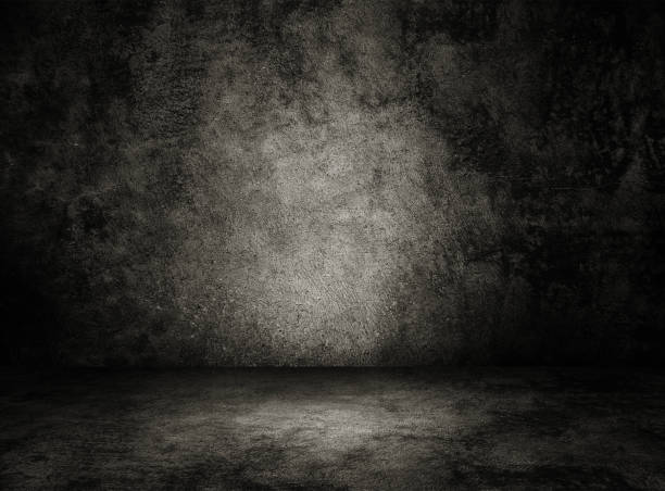 istock Studio dark room concrete floor grunge texture background. 1312827231