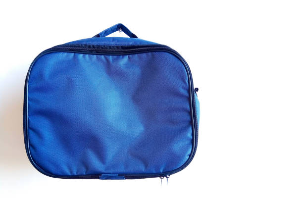 istock Men's shoulder bag for documents and laptop on a white background. Space for text 1312828390