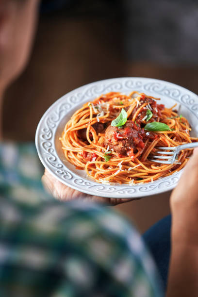 istock Meatballs with Spaghetti and Tomato Sauce 1312840137