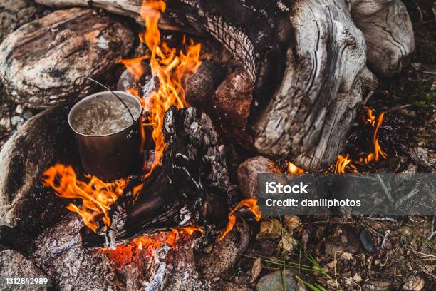 Nature Stock Photo - Download Image Now - Boiling, Water, Camping
