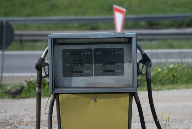 istock gas pump at a gas station 1312845388