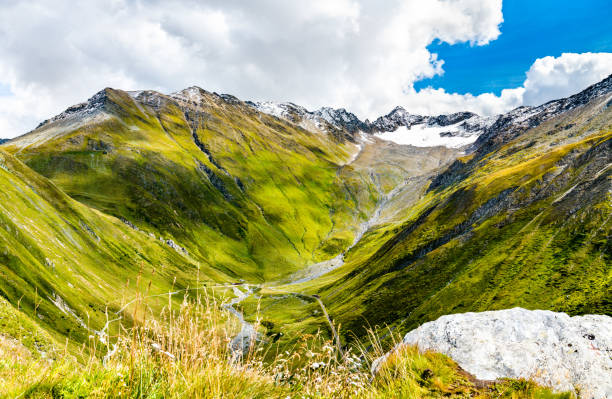 mountain valley in the swiss european alps close to san bernardino, switzerland