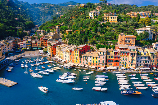Portofino harbour town Italy