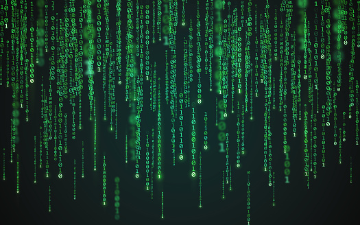Matrix Background Binary Code Texture Falling Green Numbers Data  Visualization Concept Futuristic Digital Backdrop One And Zero Digits  Computer Screen Template Vector Illustration Stock Illustration - Download  Image Now - iStock