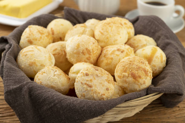 istock Typical brazilian cheese bun in a basket, coffee and butter 1312854957